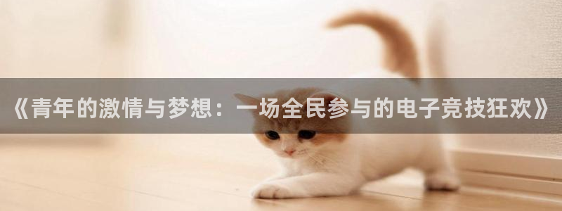 米兰电竞网址：《青年的激情与梦想：一场全民参与的电子竞技狂欢》