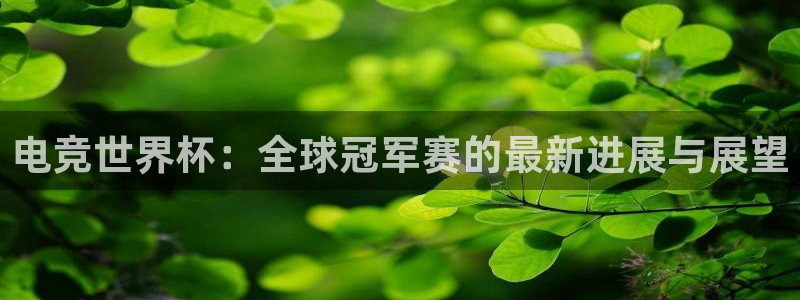 米兰电竞网址：电竞世界杯：全球冠军赛的最新进展与展望